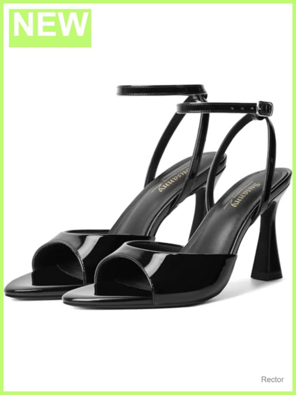 Strappy Chunky Block Heels for Women Ankle Strap Pointed Open Toe Kitten Heel